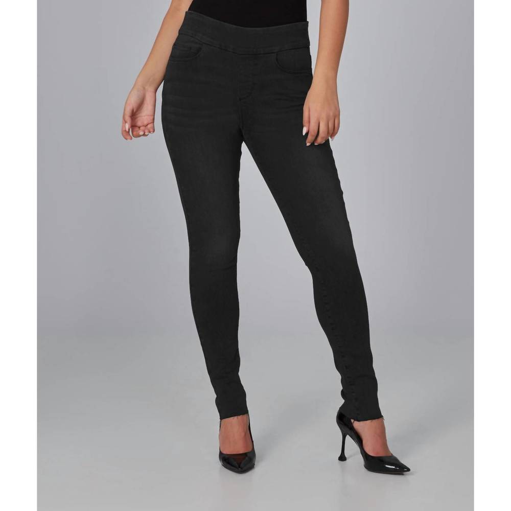 NEW LOLA JEANS anna high rise skinny pull on jeans in night black